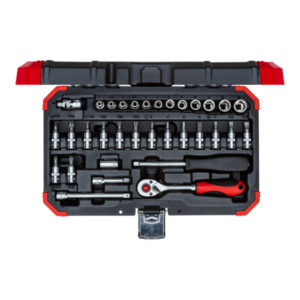 Topplyklasett 1/4" 4-13mm 33stk