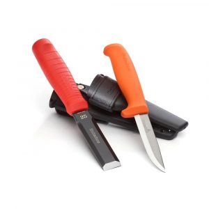 Hnífur HVK Craftsman og Sporjárn 25mm EDC Tvöfalt hulstur