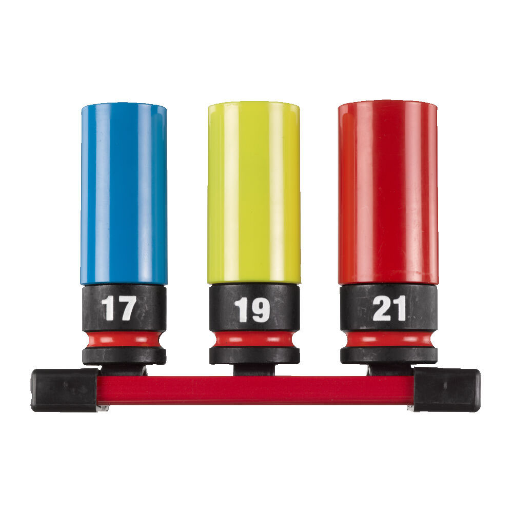 Felgutoppasett SHOCKWAVE™ 1/2" 3stk. (17/19/21 mm)