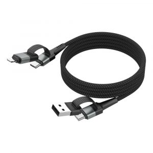 Hleðslusnúra 4 IN 1 USB-C / Lightning – 60W (Segulhönnun)
