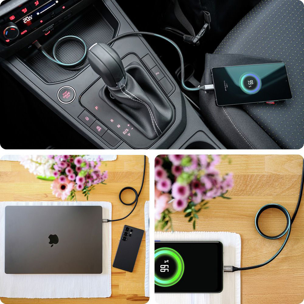 Hleðslusnúra 4 IN 1 USB-C / Lightning – 60W (Segulhönnun) - Image 8