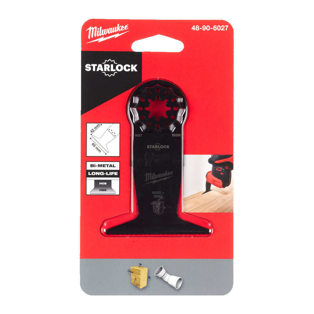 Blað f/fjölnotasög 65mm Bi-metal wood with nails - Image 2