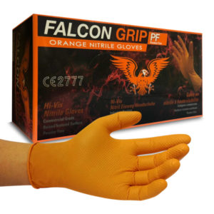 Einnota hanskar Falcon Grip Nitrile Orange