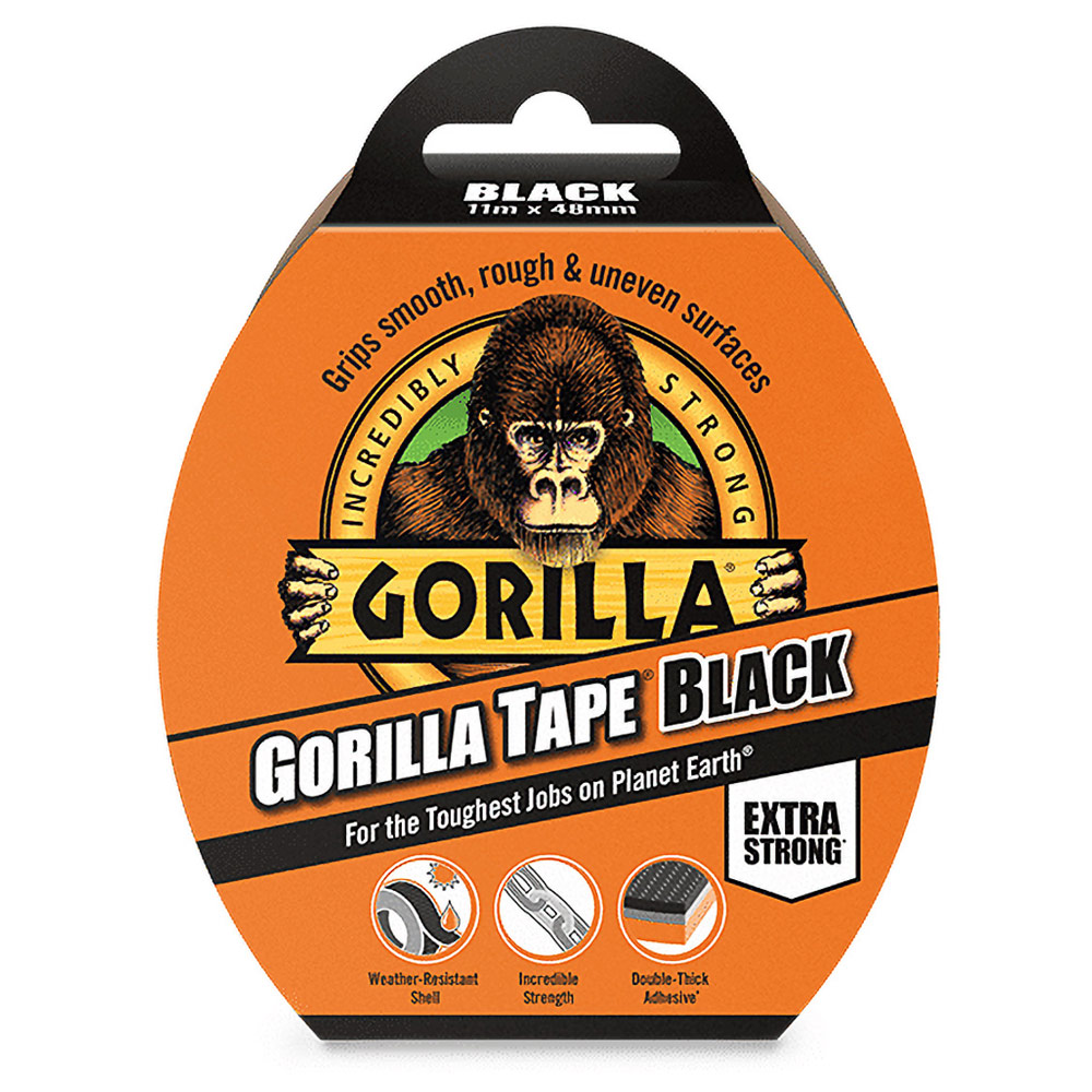 Gorilla Strigateip Svart 48mmx11m Extra sterkt