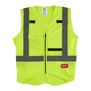 Premium öryggisvesti gult hi-vis