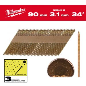 Naglar 34° 90mm 2200stk HDG